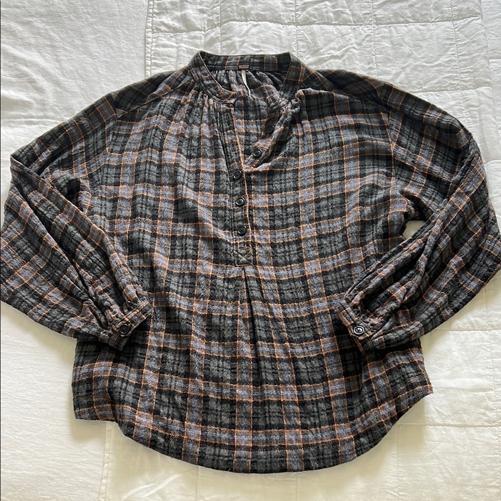 Free people plaid blouse